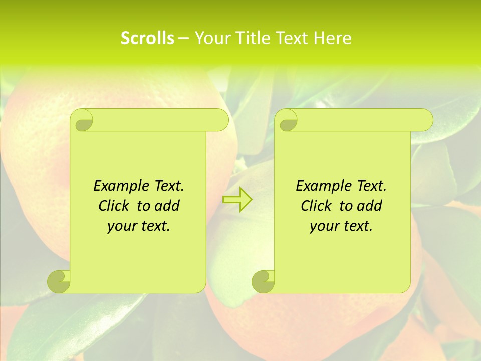Nature Tangerine Fruit PowerPoint Template