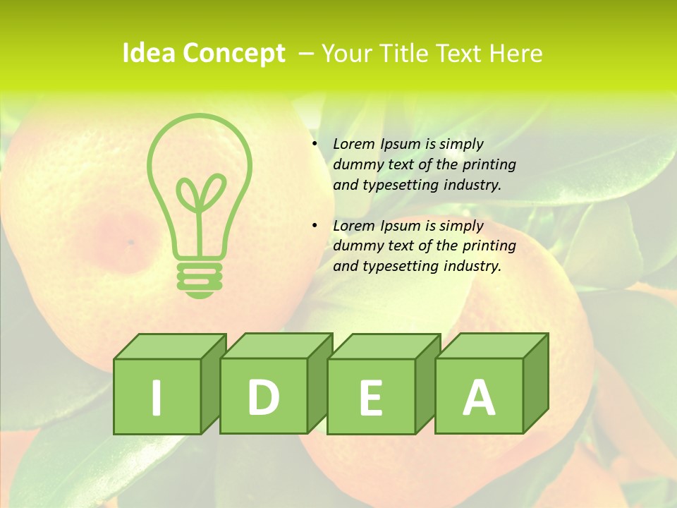 Nature Tangerine Fruit PowerPoint Template