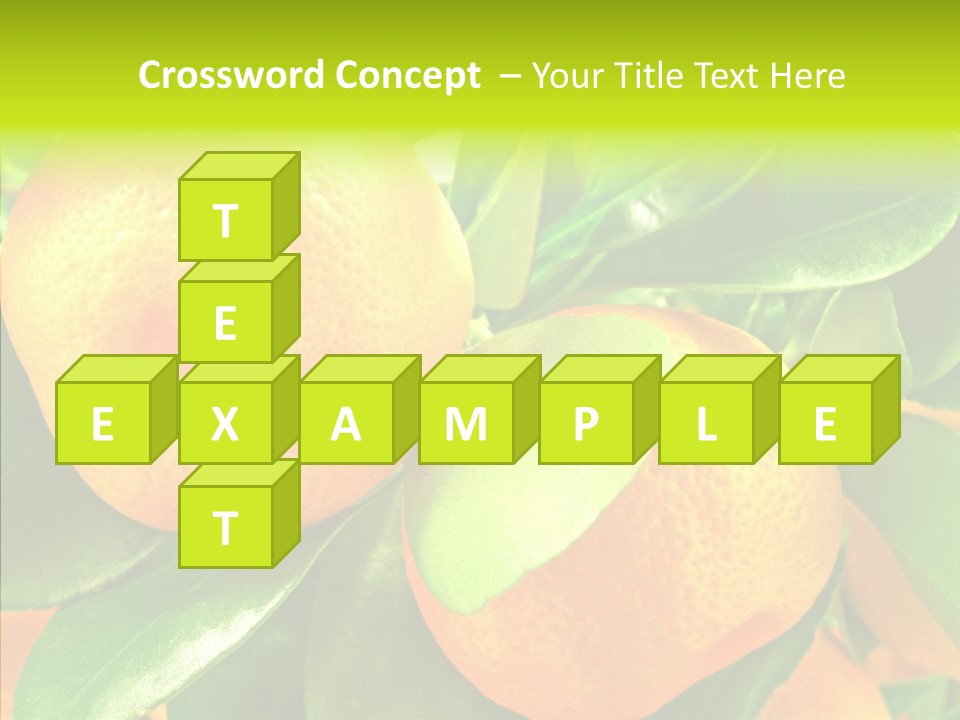 Nature Tangerine Fruit PowerPoint Template