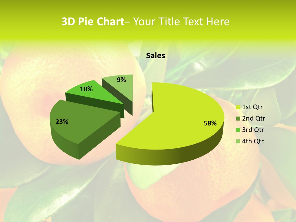 Nature Tangerine Fruit PowerPoint Template
