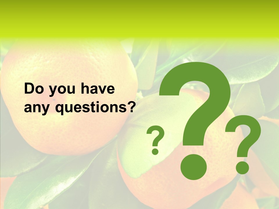 Nature Tangerine Fruit PowerPoint Template