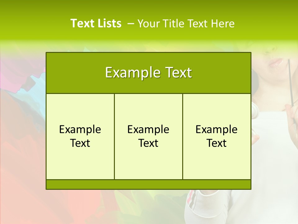 Hobby Paint Abstract PowerPoint Template