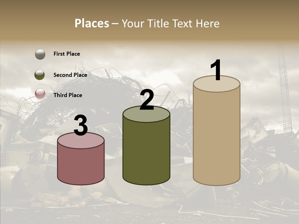 Scrap Corrosion Pieces PowerPoint Template