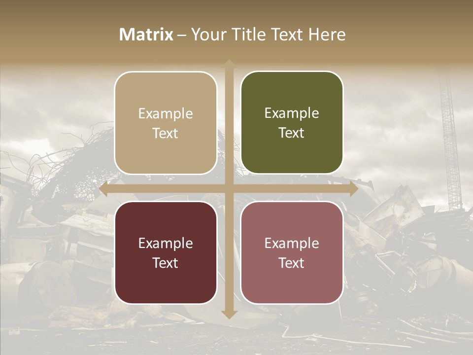 Scrap Corrosion Pieces PowerPoint Template