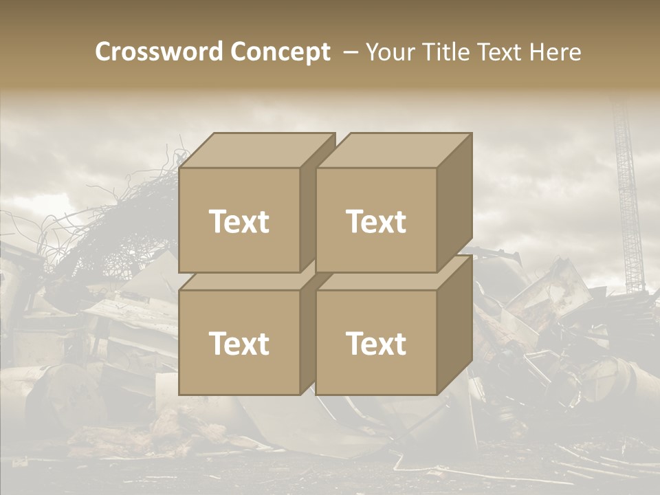 Scrap Corrosion Pieces PowerPoint Template