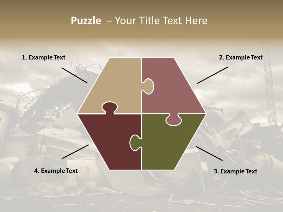 Scrap Corrosion Pieces PowerPoint Template