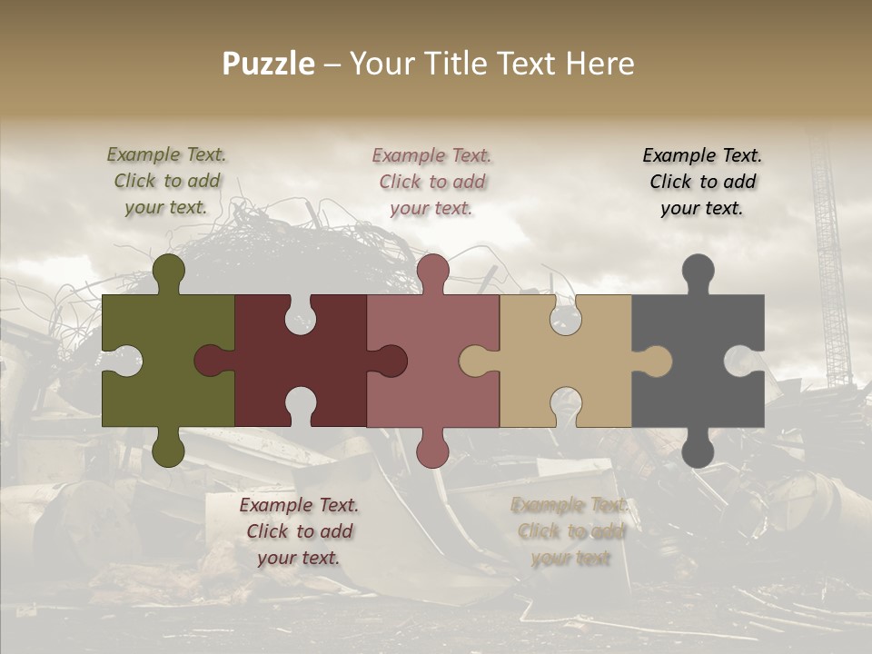 Scrap Corrosion Pieces PowerPoint Template