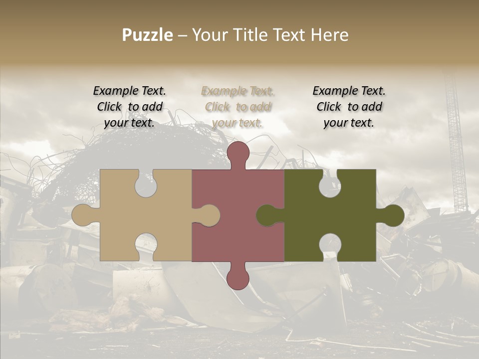 Scrap Corrosion Pieces PowerPoint Template