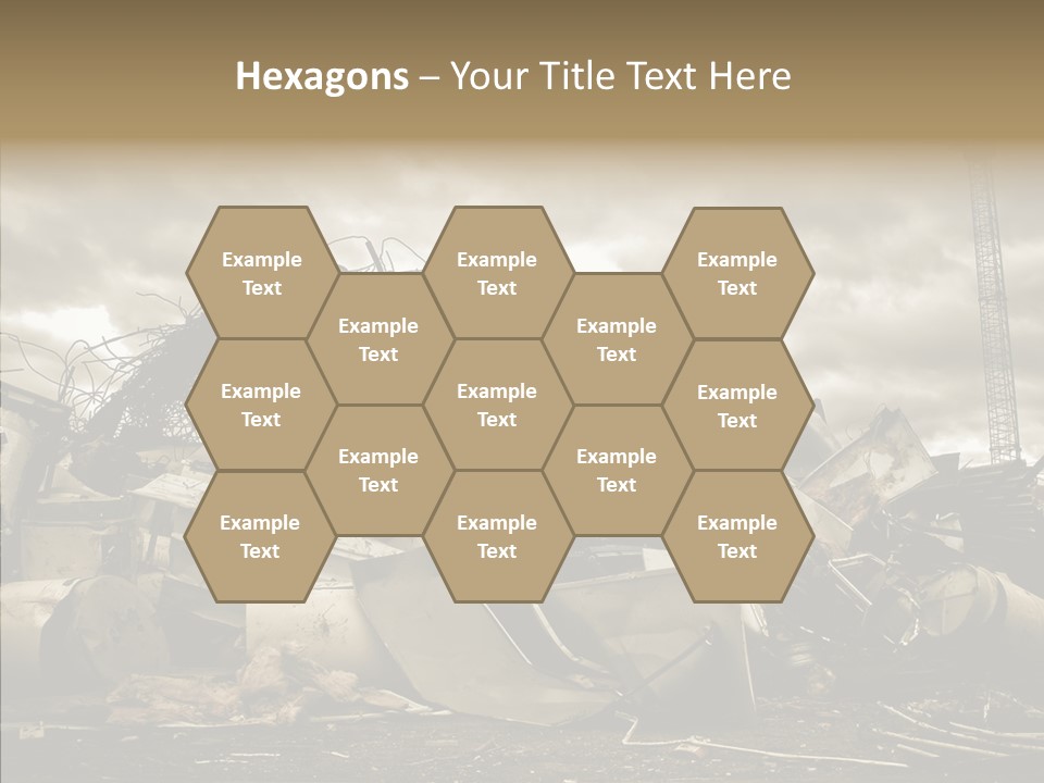 Scrap Corrosion Pieces PowerPoint Template