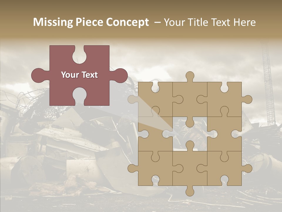 Scrap Corrosion Pieces PowerPoint Template