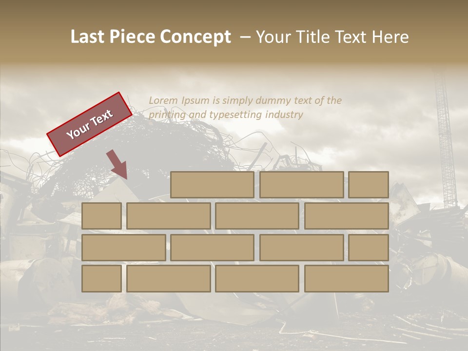 Scrap Corrosion Pieces PowerPoint Template