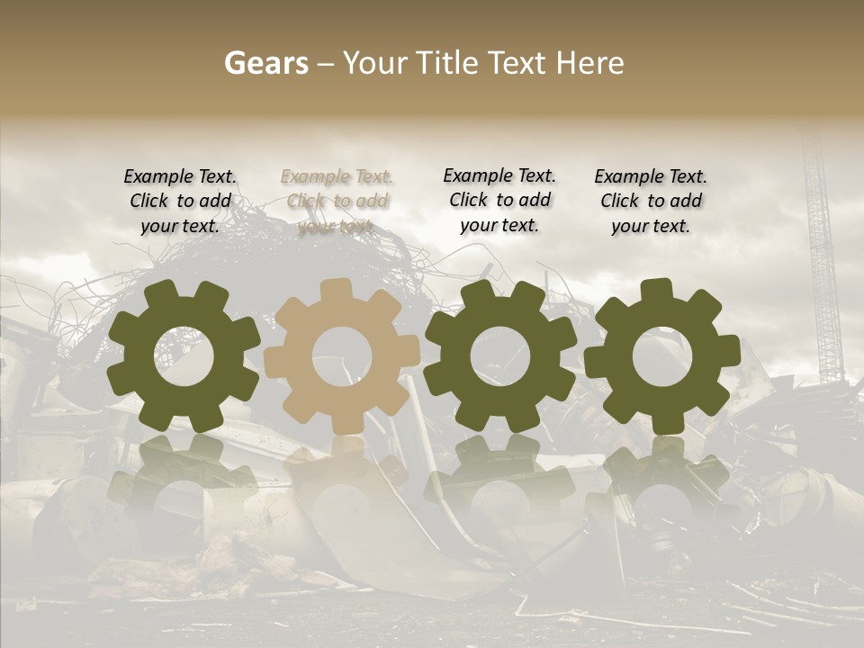 Scrap Corrosion Pieces PowerPoint Template