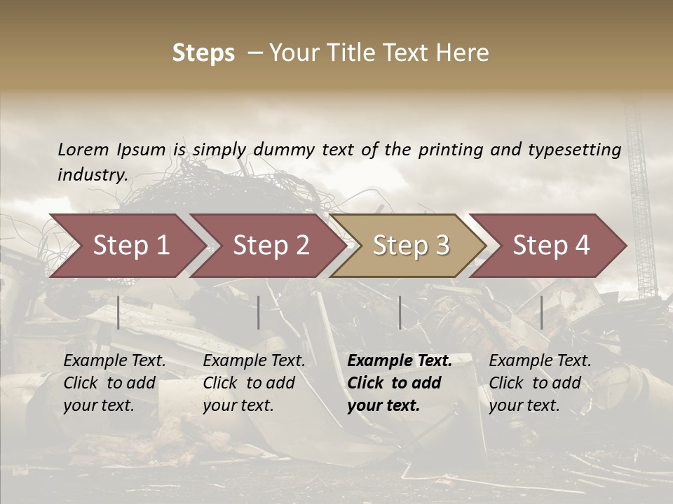 Scrap Corrosion Pieces PowerPoint Template