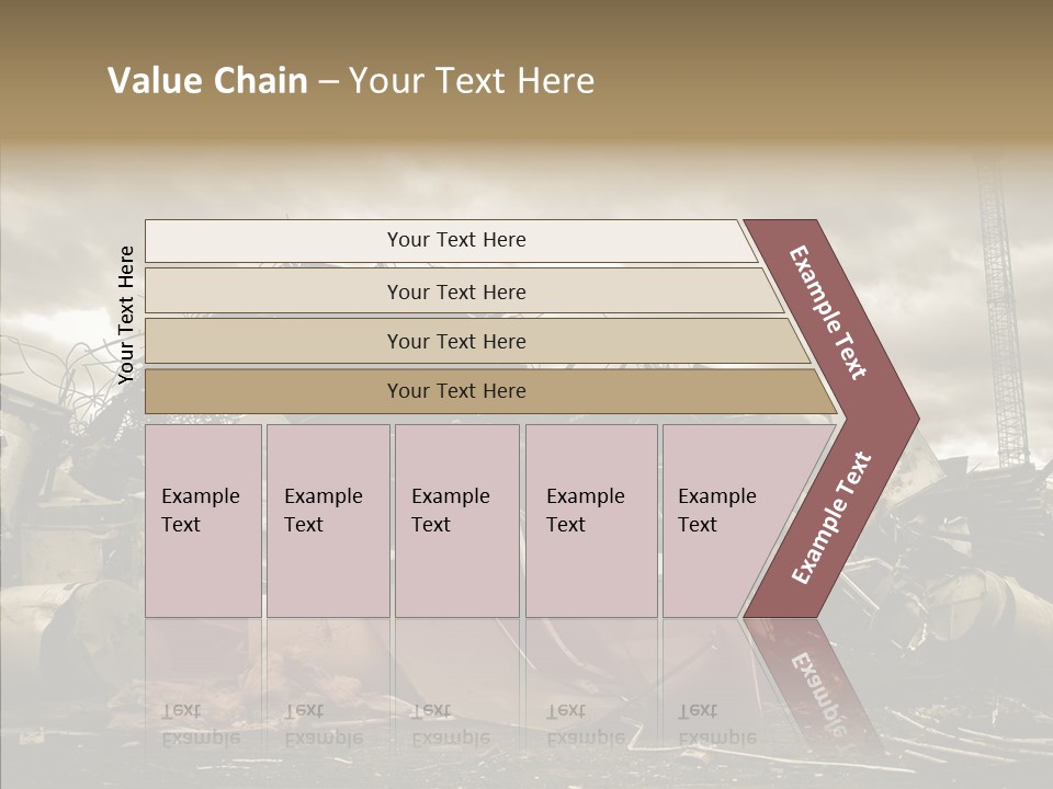 Scrap Corrosion Pieces PowerPoint Template