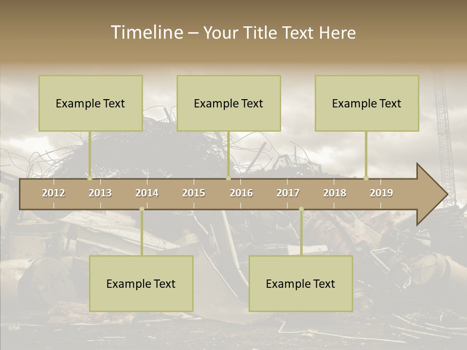 Scrap Corrosion Pieces PowerPoint Template