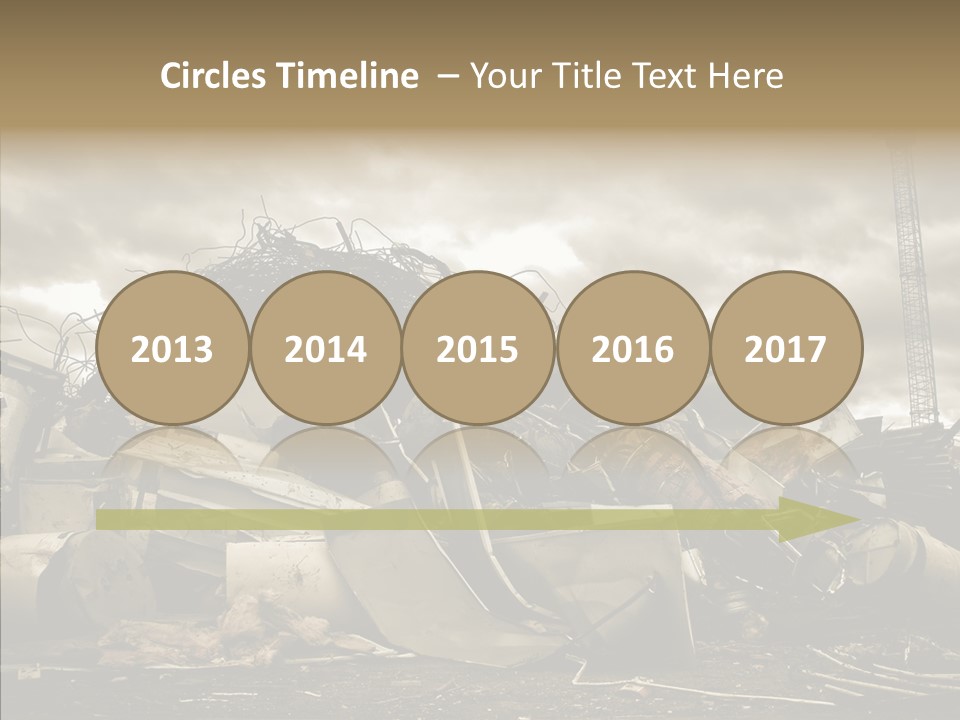 Scrap Corrosion Pieces PowerPoint Template