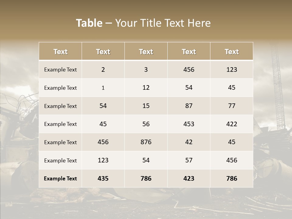 Scrap Corrosion Pieces PowerPoint Template