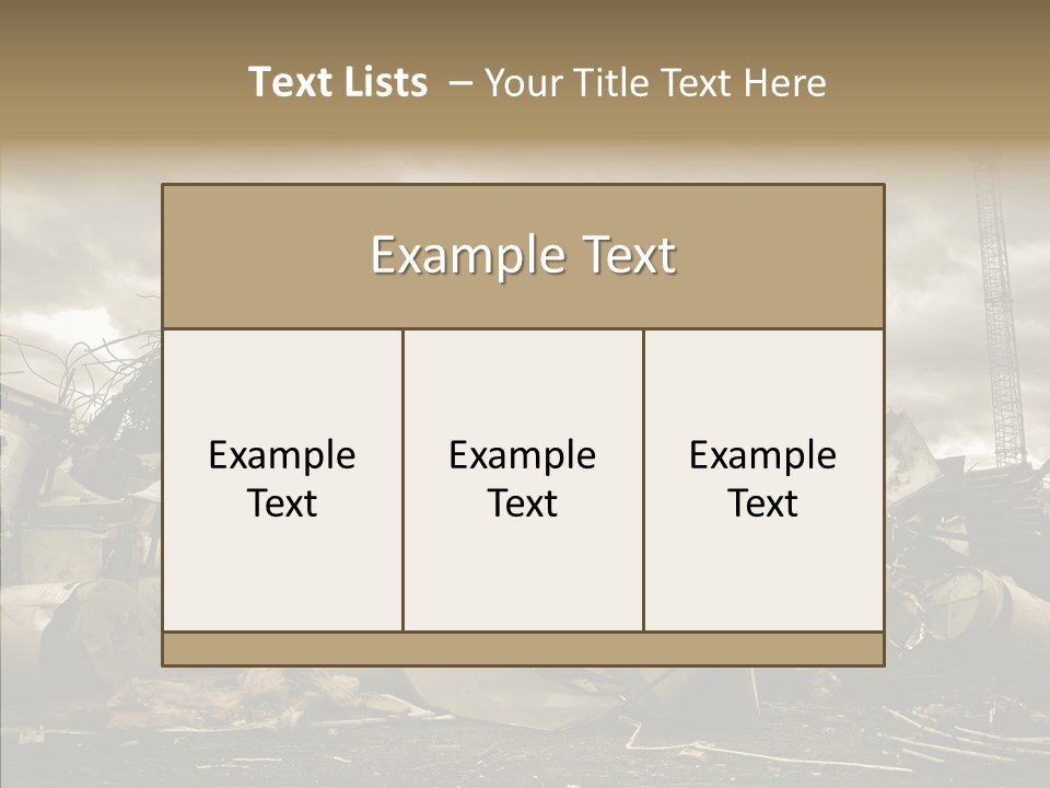 Scrap Corrosion Pieces PowerPoint Template