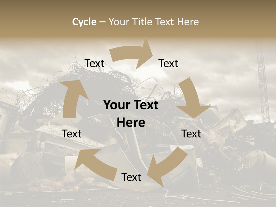 Scrap Corrosion Pieces PowerPoint Template