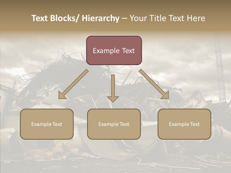 Scrap Corrosion Pieces PowerPoint Template