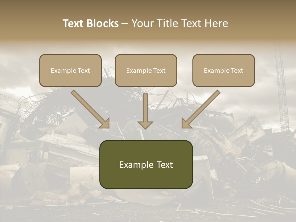 Scrap Corrosion Pieces PowerPoint Template