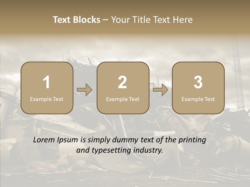 Scrap Corrosion Pieces PowerPoint Template