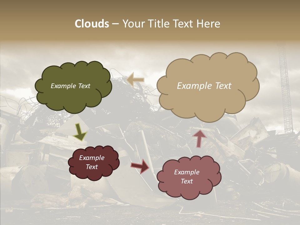Scrap Corrosion Pieces PowerPoint Template