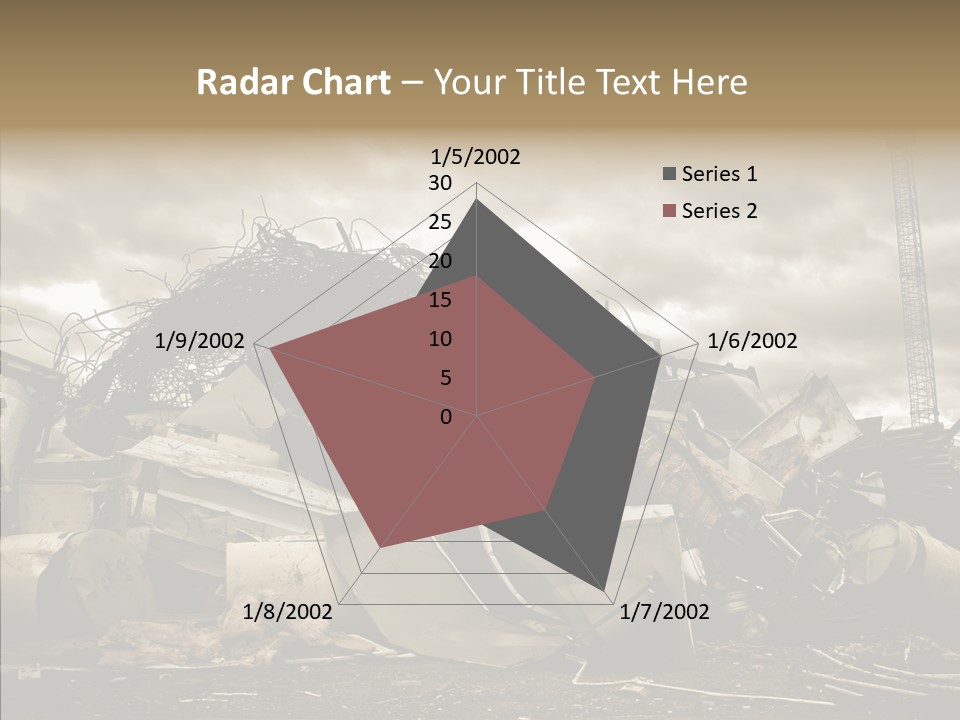 Scrap Corrosion Pieces PowerPoint Template
