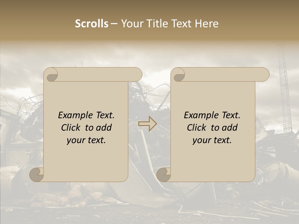 Scrap Corrosion Pieces PowerPoint Template