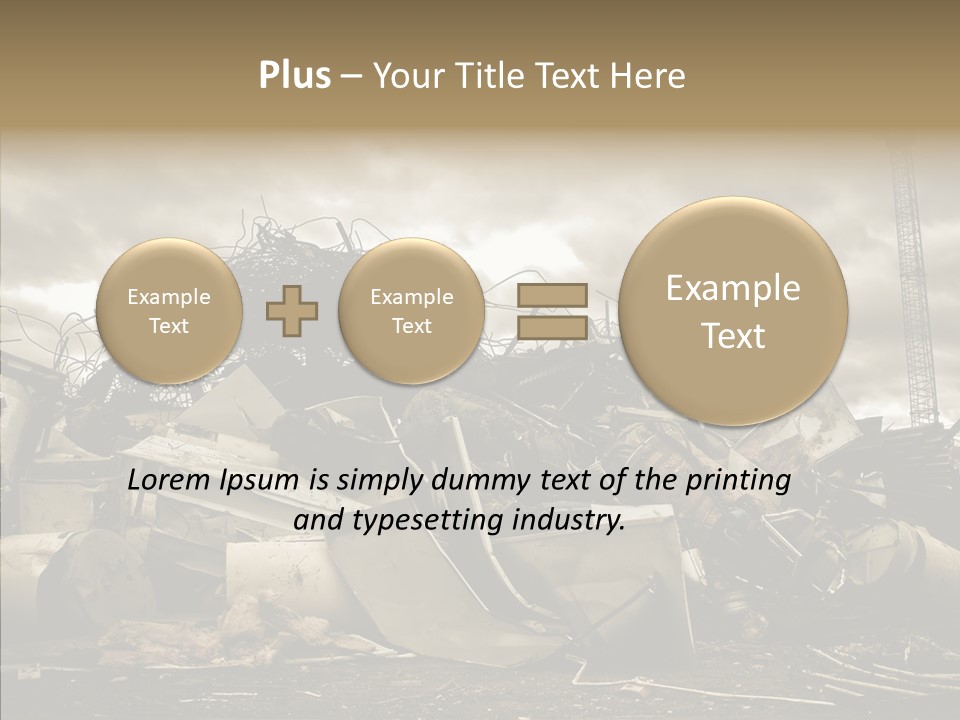 Scrap Corrosion Pieces PowerPoint Template
