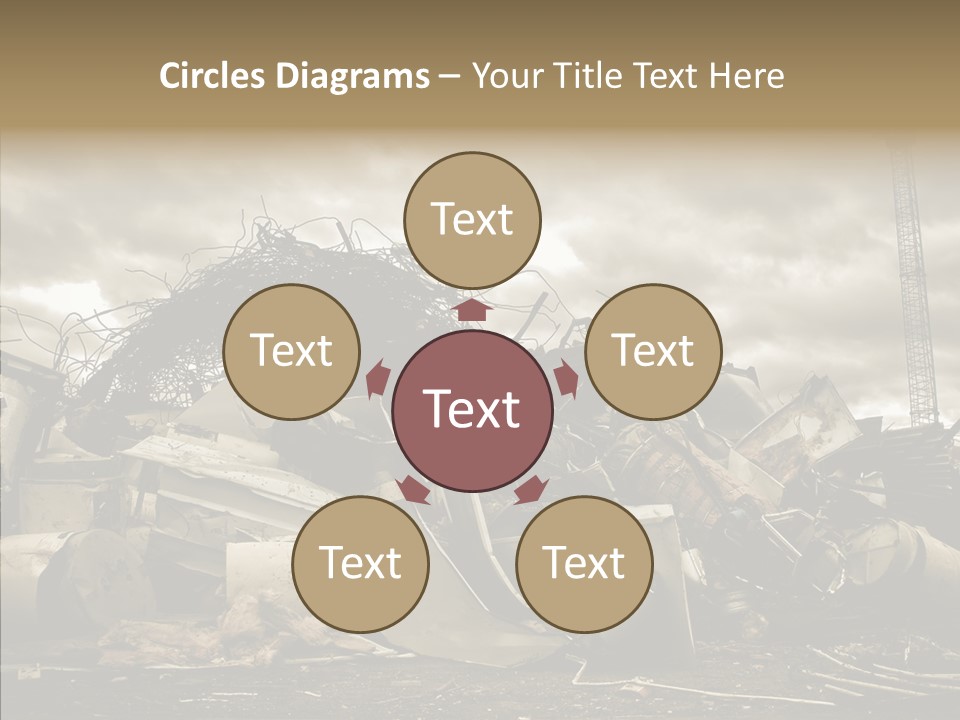 Scrap Corrosion Pieces PowerPoint Template