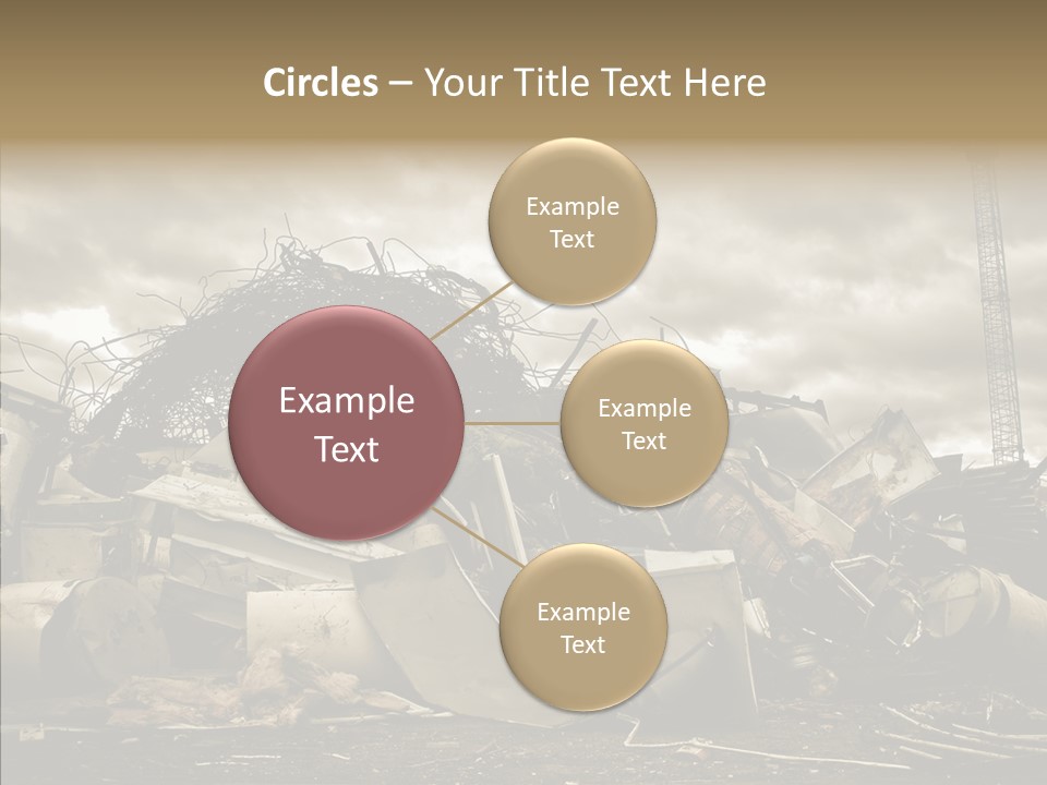 Scrap Corrosion Pieces PowerPoint Template