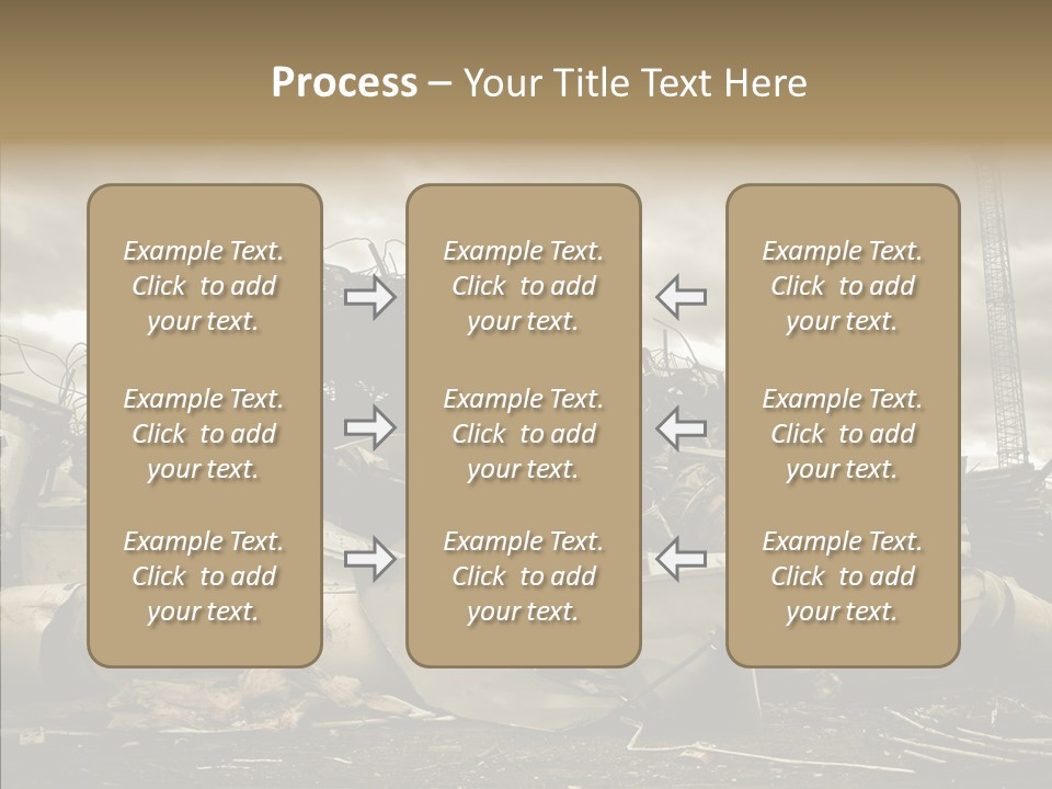 Scrap Corrosion Pieces PowerPoint Template
