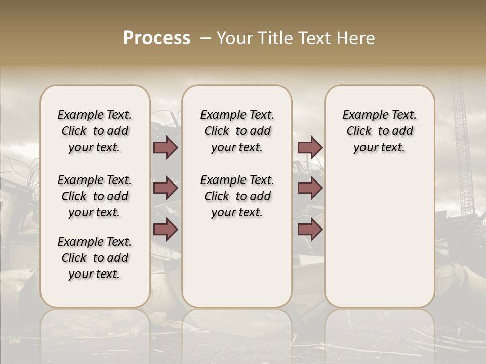 Scrap Corrosion Pieces PowerPoint Template