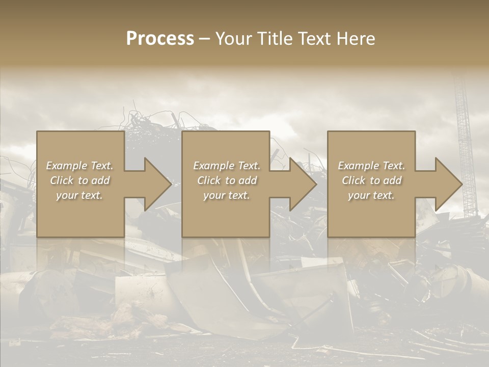 Scrap Corrosion Pieces PowerPoint Template