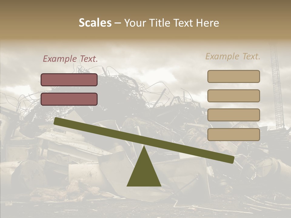 Scrap Corrosion Pieces PowerPoint Template