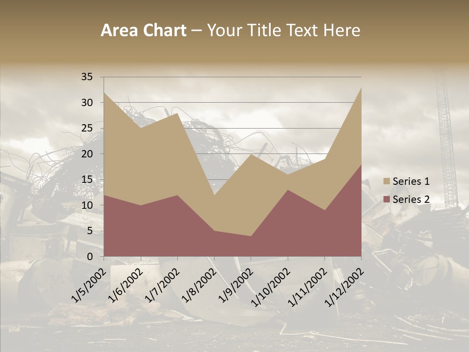 Scrap Corrosion Pieces PowerPoint Template