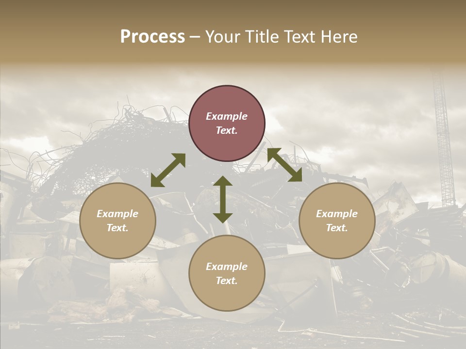 Scrap Corrosion Pieces PowerPoint Template