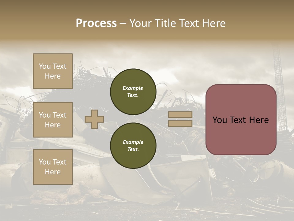 Scrap Corrosion Pieces PowerPoint Template