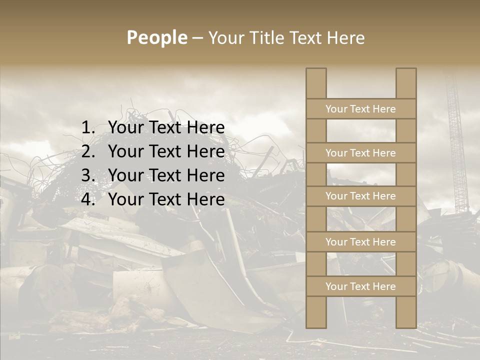 Scrap Corrosion Pieces PowerPoint Template