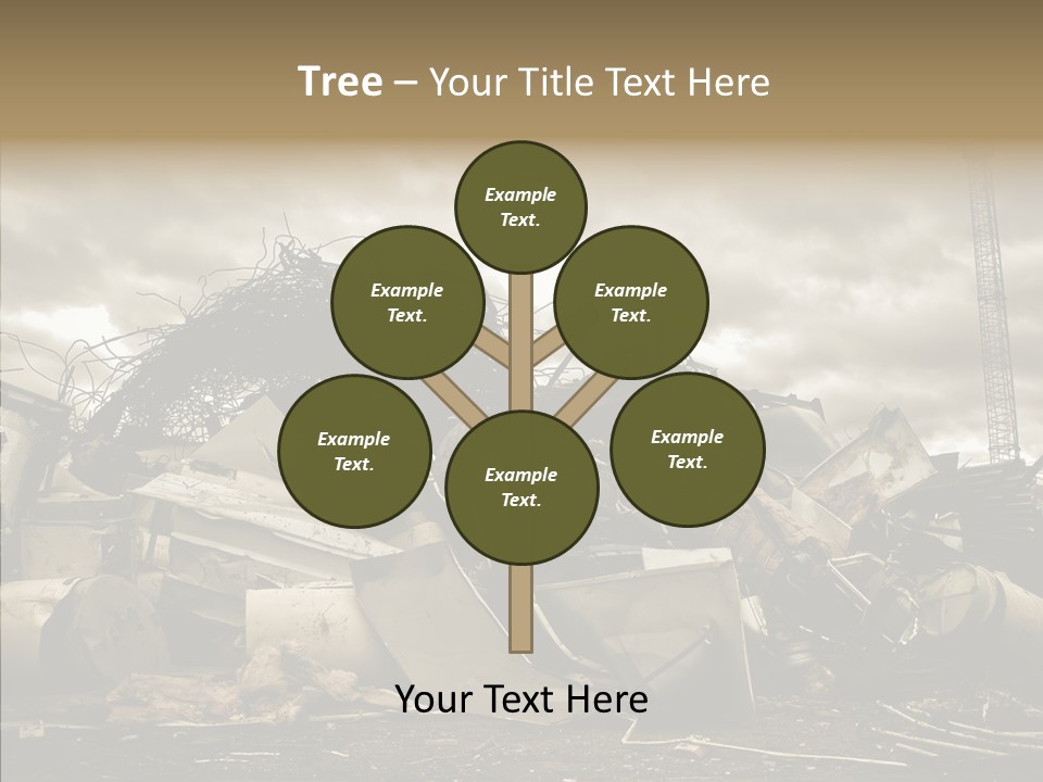 Scrap Corrosion Pieces PowerPoint Template