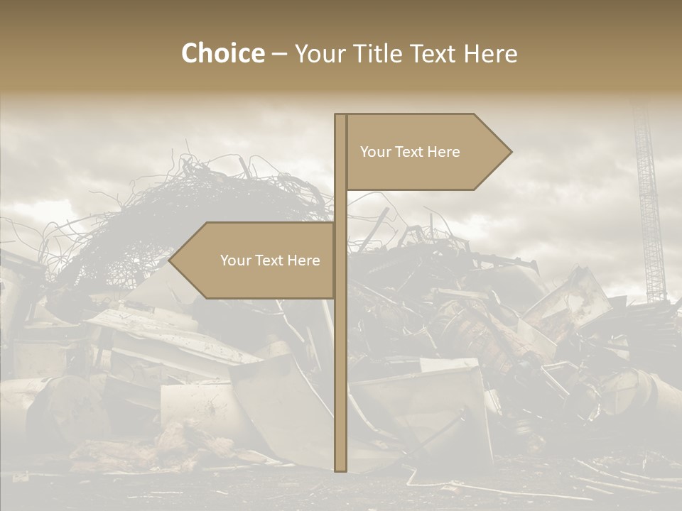 Scrap Corrosion Pieces PowerPoint Template