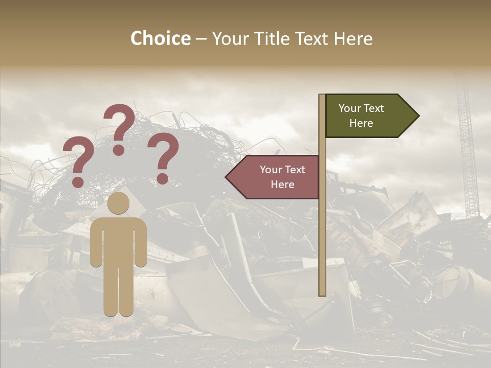 Scrap Corrosion Pieces PowerPoint Template