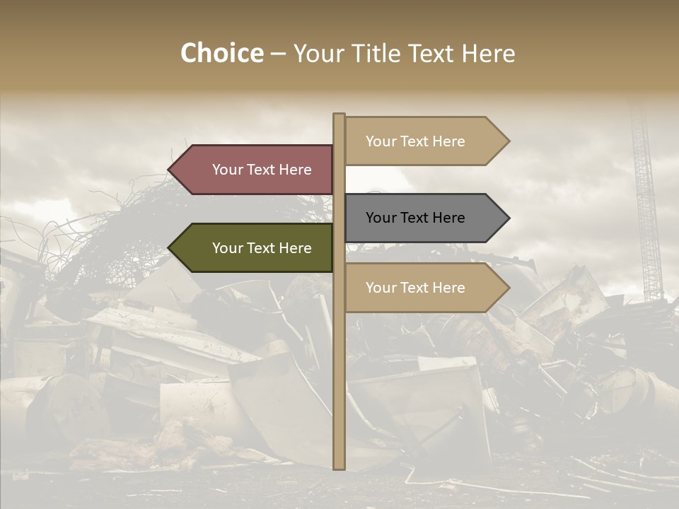 Scrap Corrosion Pieces PowerPoint Template
