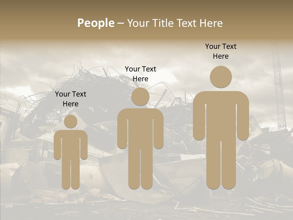 Scrap Corrosion Pieces PowerPoint Template