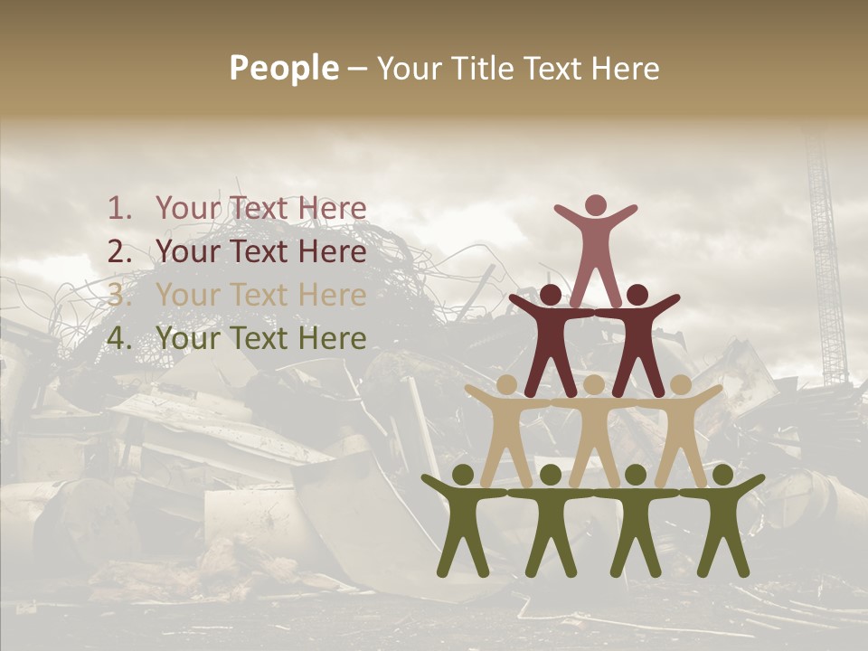 Scrap Corrosion Pieces PowerPoint Template