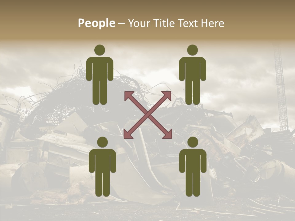 Scrap Corrosion Pieces PowerPoint Template