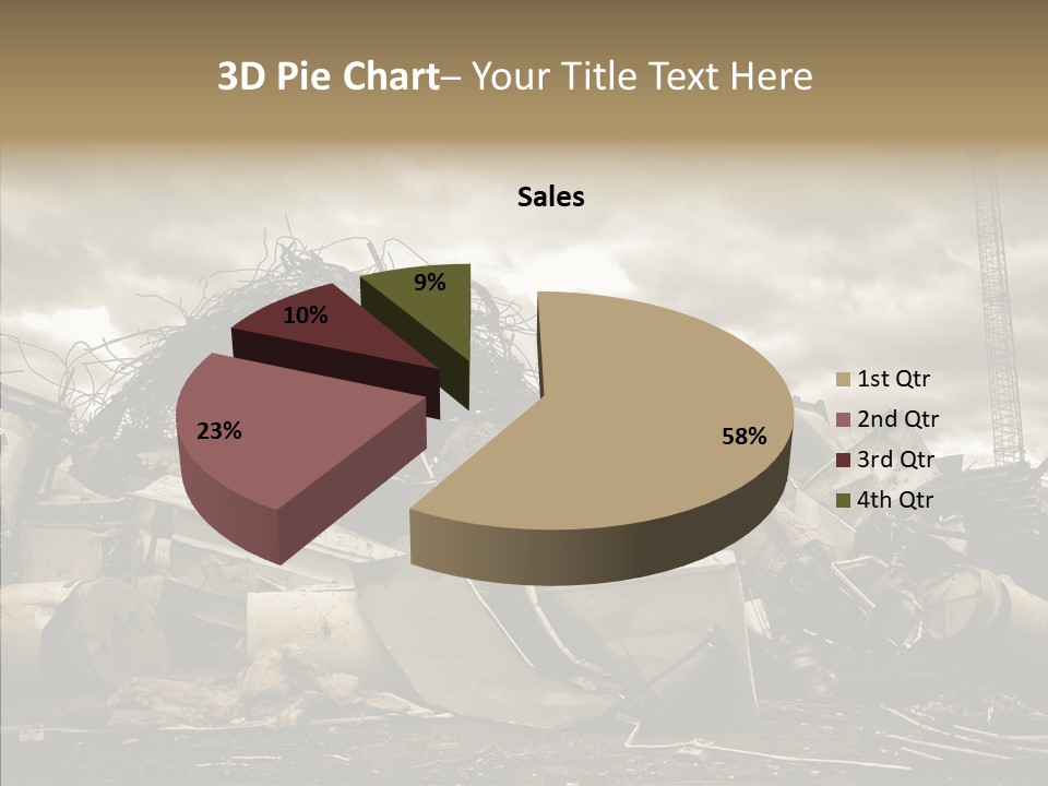 Scrap Corrosion Pieces PowerPoint Template