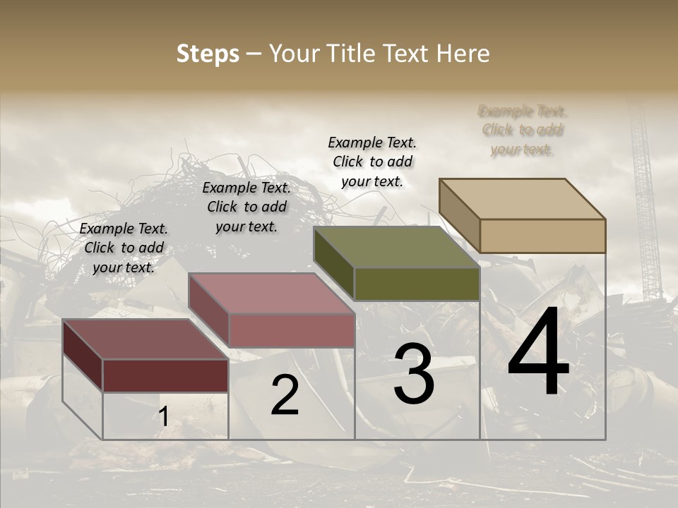 Scrap Corrosion Pieces PowerPoint Template