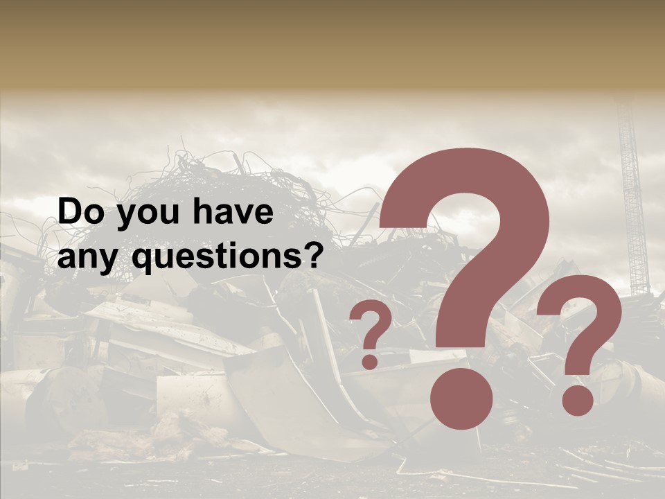 Scrap Corrosion Pieces PowerPoint Template